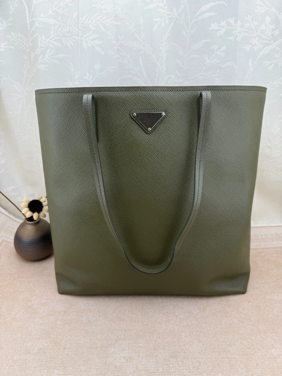 PRADA Leather Exterior Green Bags & Handbags for Women Just Listed
