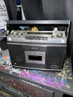 Sony CF-550A Boombox AM/FM Cassette Tape Player Headphone Jack Black Silver