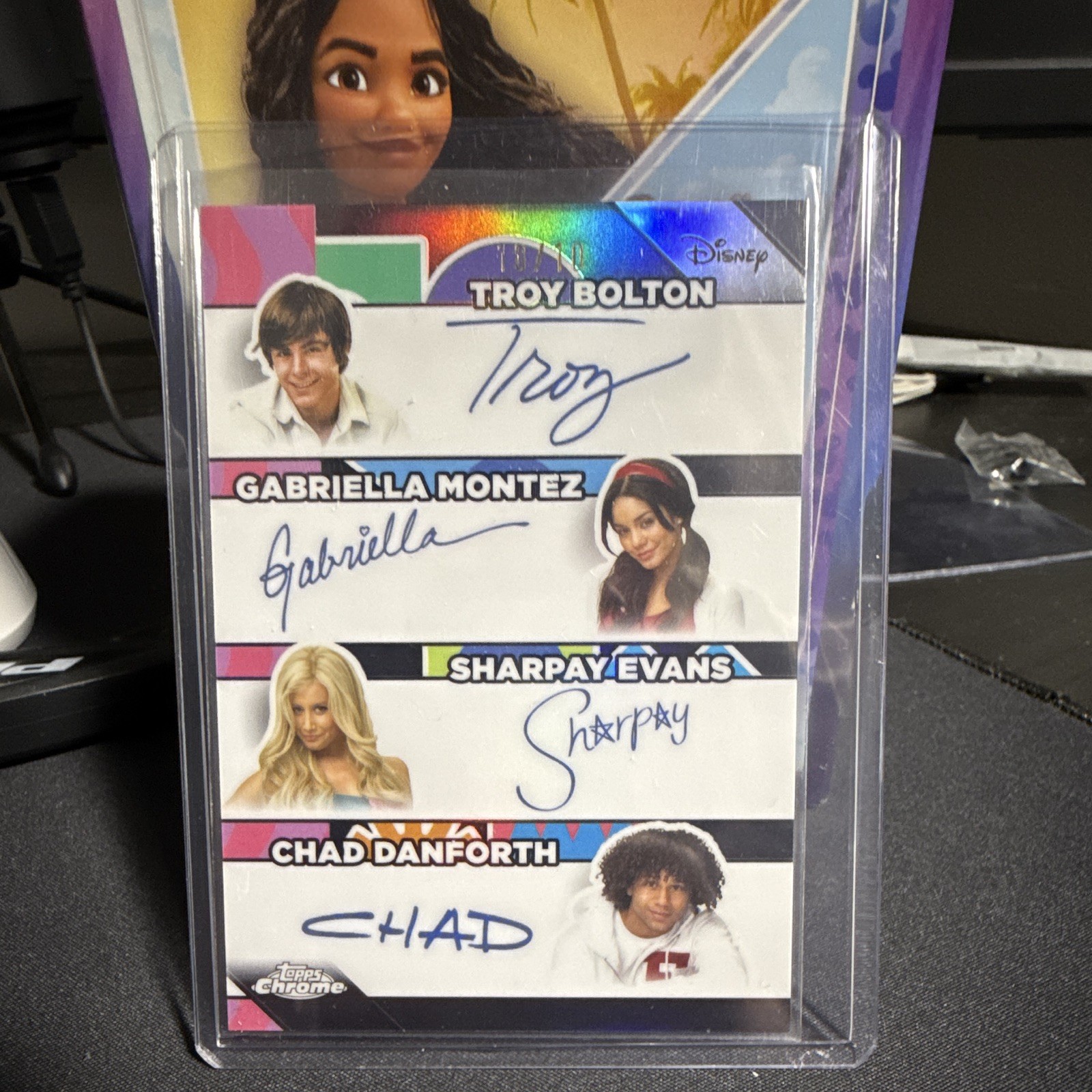 Topps Chrome Disney High School Musical Quad Autograph Card #10/10