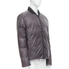 FENDI Reversible black Monster Bug Eye nylon goose down puffer jacket EU48 M