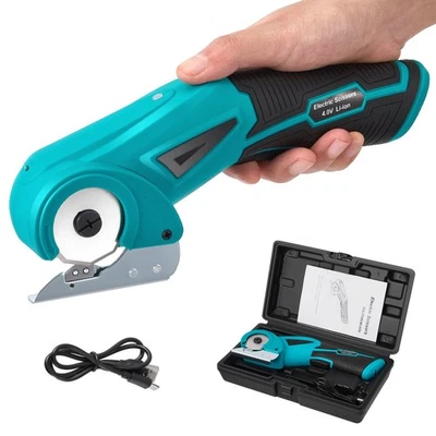 LUQIXCEY AKKU Kabellose Elektrische Schere Schneiderschere für Stoff Karton Leder Teppich