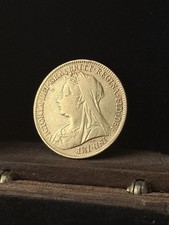 1897 Queen Victoria Veiled Gold Half Sovereign Coin Diamond Jubilee Year