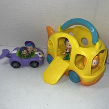 Nickelodeon BUBBLE GUPPIES SCHOOL BUS MR GROUPER GILL Figures Car Lot