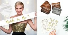 Bachelorette Party Supplies Includes 'Bride to Be' Sash, Game Cards  Tattoos