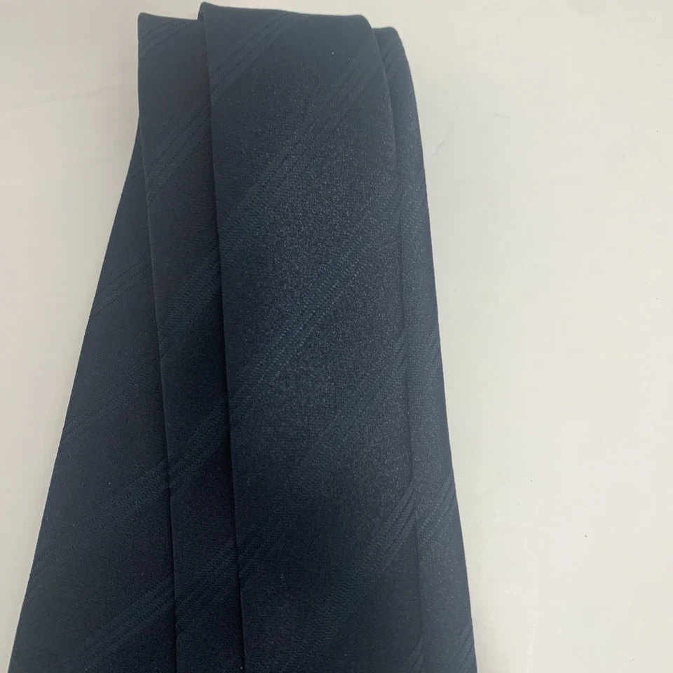 ¡Raro! Corbata Gucci CREAM LABEL Vintage Azul Marino/Azul Marino Rayas Hecha en Italia 100% Seda Foto 4 de 4