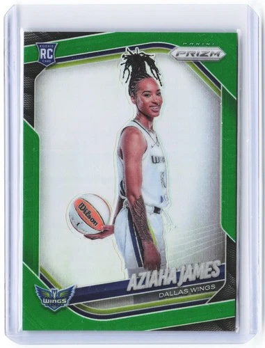 2025 Panini WNBA Prizm Aziaha James #141 Green VARIATION RC Dallas Wings