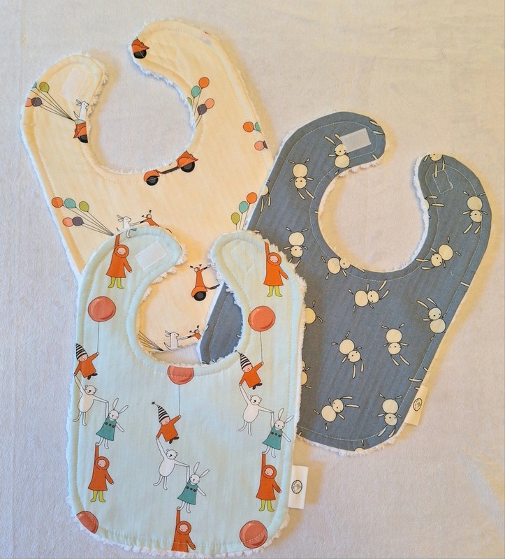 Boutique Baby Toddler Chenille Bibs - Bunnies