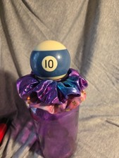Vintage Number 10 Replacement Pool Ball Blue Stripe