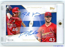 2019 Topps OnDemand Dynamic Duals Auto Paul Goldschmidt Dakota Hudson 07/10 Blue