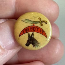 ANTIQUE SHRINER "I'VE GOT IT" CELLULOID BUTTON