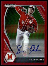 Sean Burke 2021 Panini Prizm Draft Picks #PDP94 Base Autographs Red Prizm Auto