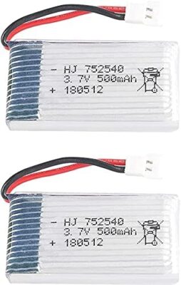 2x 3.7V 500mAh LiPo Battery Rechargeable for Syma X5/X5C WLToys F949 RC Drones