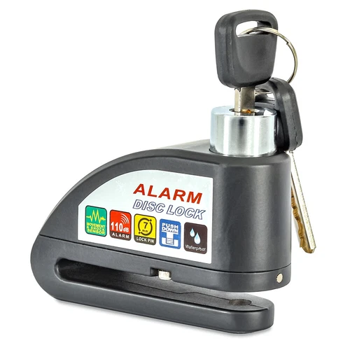 Alarm Brake Disc Lock 110dB Tourtecs Theft protection motorbike blk