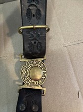 Vintage Madras City Police Belt Buckle / Belt
