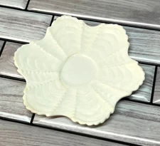 WILEMAN 5" WHITE SHELL SHAPE TEA CUP SAUCER