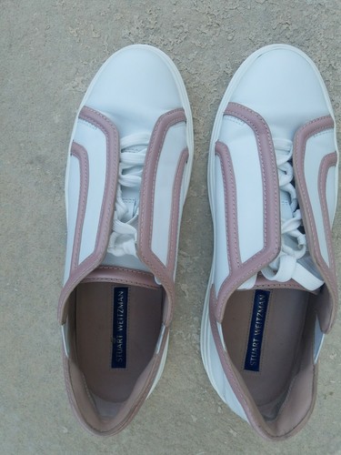 stuart weitzman leather sneakers
