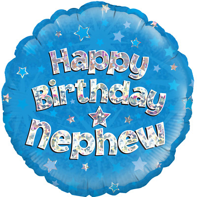 Happy Birthday Nephew Blue 18 Foil Helium Balloon Party Decoration Ebay