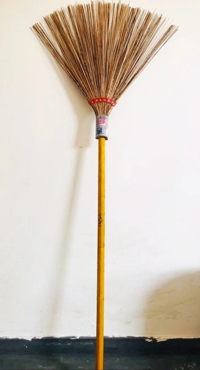 COCONUT WOOD & EKEL AND LEAF BROOM STICK ECO-FRIENDLY FOR CLEAN