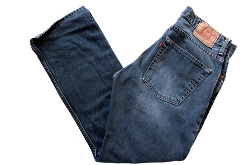 Levi's 507 Herren Jeans Slim Bootcut W34 L32 Dunkelblau Selten Auslaufmodell LEVH428 - Bild 2 von 11