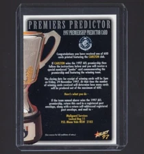 CARLTON BLUES 1997 Select Premiership Predictor AFL Insert Card #CC3 PSA