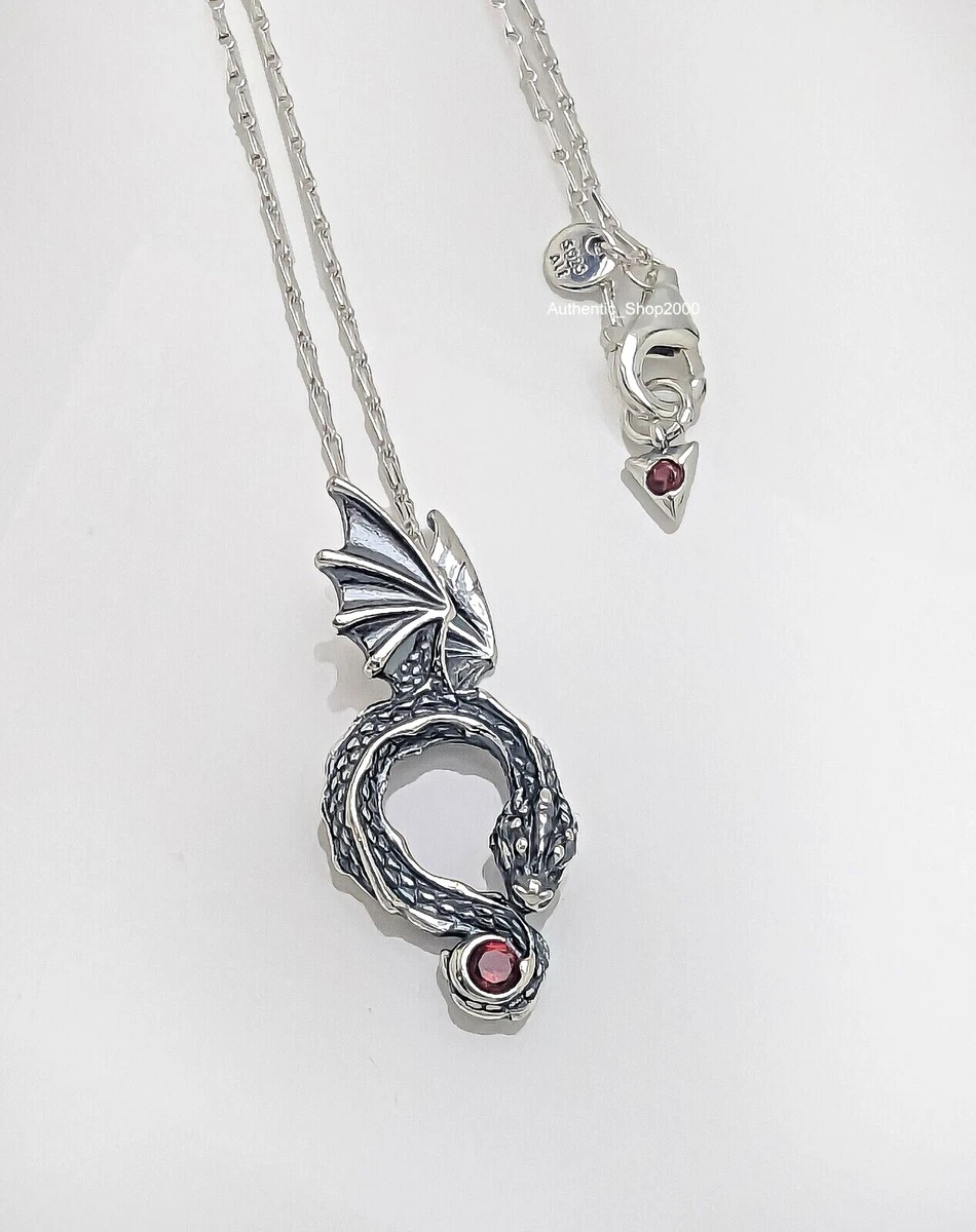 NEW 100 Authentic PANDORA 925 Game of Thrones Dragon Pendant Necklace 392967C01