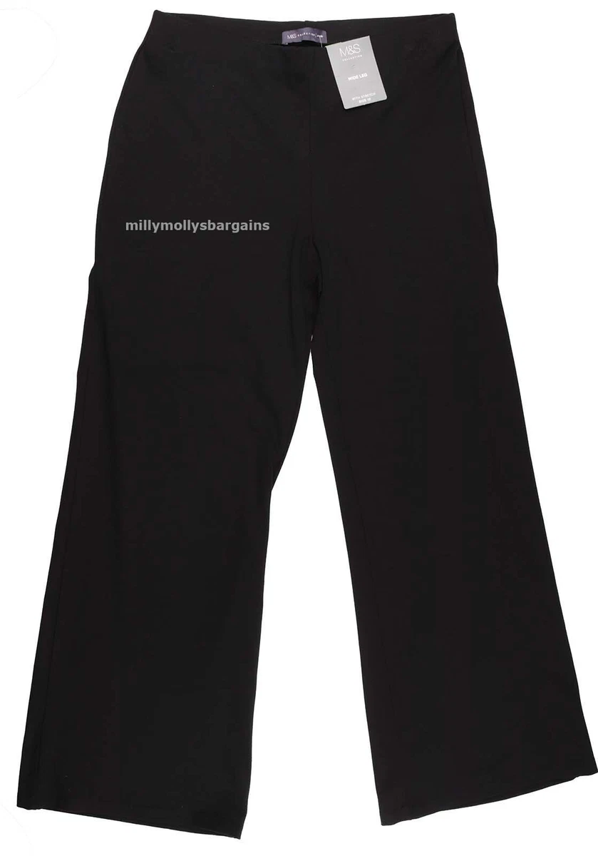 M and s black trousers ladies cheap