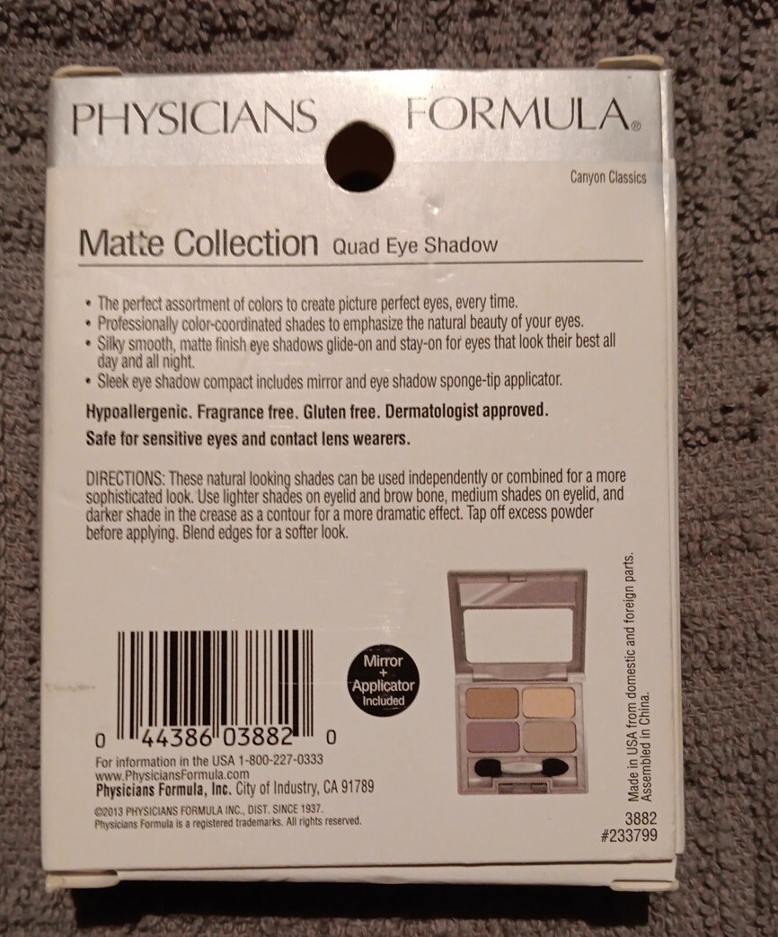 Physicians Formula 3882 Quad Eyeshadow Canyon Classics, 0.22