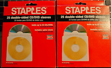 Lot of 2 Double-sided Disc CD Sleeves, 25/Pack