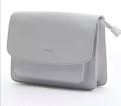 Pixie Mood Vegan Leather Zoe Small Crossbody Shoulder Bag Purse Handbag Grey NEW