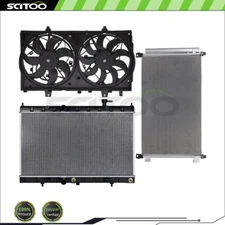 Car Cooling Fan Radiator AC Condenser Kit Fit For 2014 2015-2018 Nissan Rogue