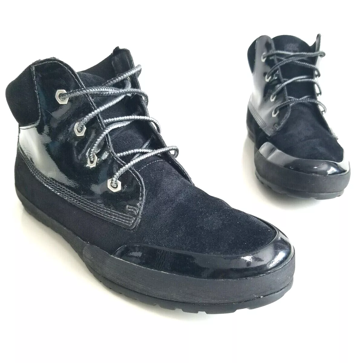 Timberland patent leather sale boots