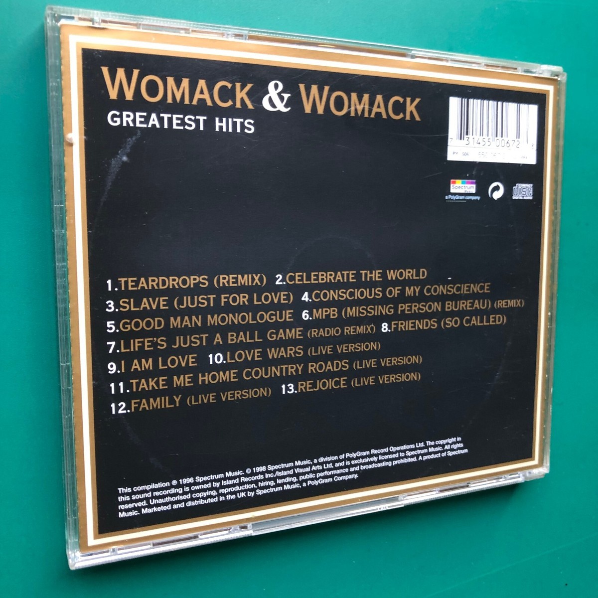 Womack & Womack GREATEST HITS Jazz Funk Soul Disco CD Teardrops