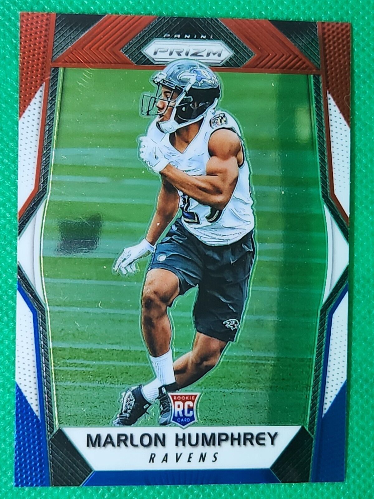2017 Panini Prizm RWB #214 Marlon Humphrey ROOKIE Baltimore Ravens / Alabama