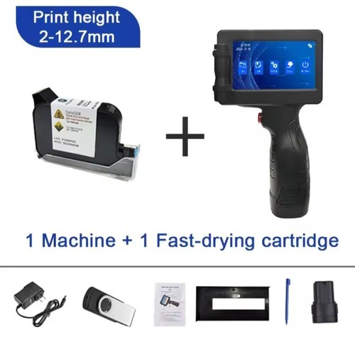Handheld Inkjet Printer Gun 12.7mm Fast-Drying Ink Text QR Barcode Label Printer - Picture 7 of 21