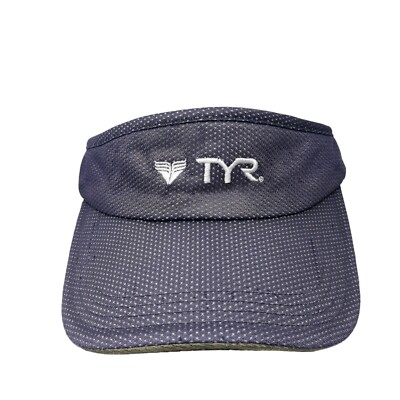 TYR Sport Slideback Sun Visor Cap Blue One Size Adjustable Embroidered Polyester