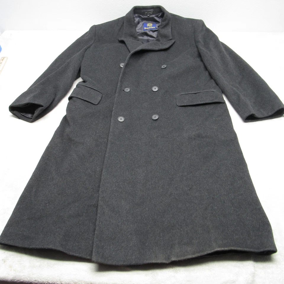 Abrigo de lana de cachemir Duke of Savoy para hombre 44 gris chaqueta de trinchera de doble botonadura Foto 2 de 4