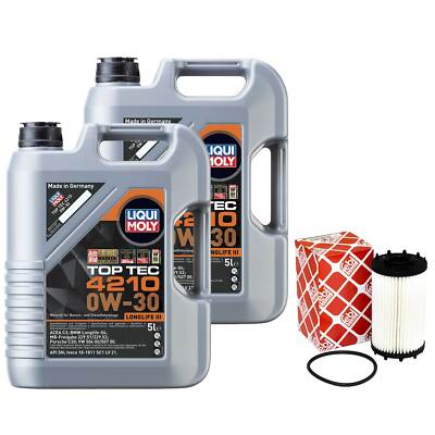 Motoröl Set Top Tec 4210 0W-30 10 Liter + Ölfilter für Audi A8 60 TFSI S8 4N2