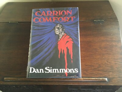 CARRION COMFORT by Dan Simmons, SIGNED w/DRAWING 1st/1st printing (1989, HCDJ)