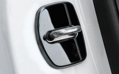 For Cadillac XTS 2013-2019 Black Titanium Door Lock Protection Cover Trim 4pcs - Picture 8 of 9