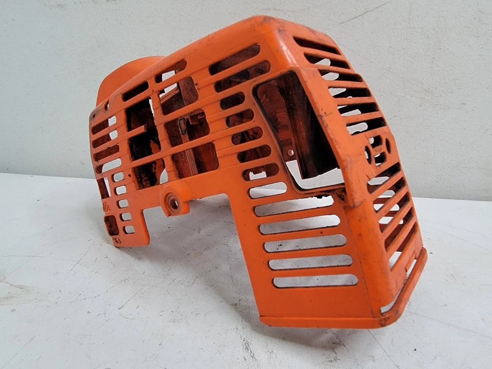 Protector de cubierta de motor trasero Stihl FS 72 plástico de escape naranja Foto 4 de 4