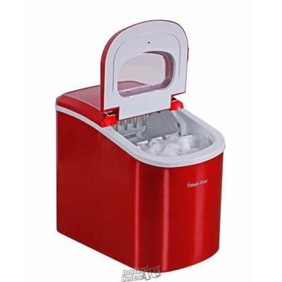 Magic Chef MCIM22R Portable Countertop 27lb Ice Maker Machine, Stainless Steel