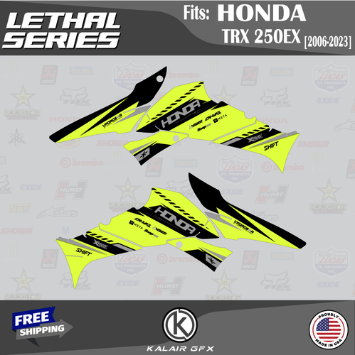 Graphics Kit for HONDA TRX 250EX (2006-2012) 16MIL Lethal Series - Green - Picture 2 of 6
