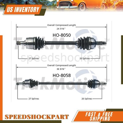 TrakMotive Front CV Axle Shaft fits 1986 1987 1988 1989 Honda Accord 2x