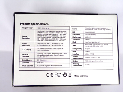 Appareil Photo Numérique 4K Evatmaster – Noir – Compact Et Simple D'Utilisation