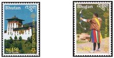 Timbres 50 ans de timbres Europa Bhoutan 1800/1 ** de 2006 lot 10383 - cote:25 €
