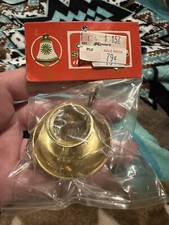 Vtg Commodore Christmas Decoration Ornament Old World Solid Brass Candle Holder