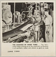 1944 Magazine Photo BF Goodrich Machinery Making All Synthetic Rubber