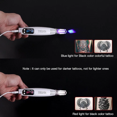 Penna laser professionale picosecondi blu e rossa rimozione tatuaggi acne talpa cicatrici detergente - Foto 6 di 17