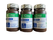 Three Bottles of Medline Curad Wound Packing Strip Cotton NON255015   5 yards