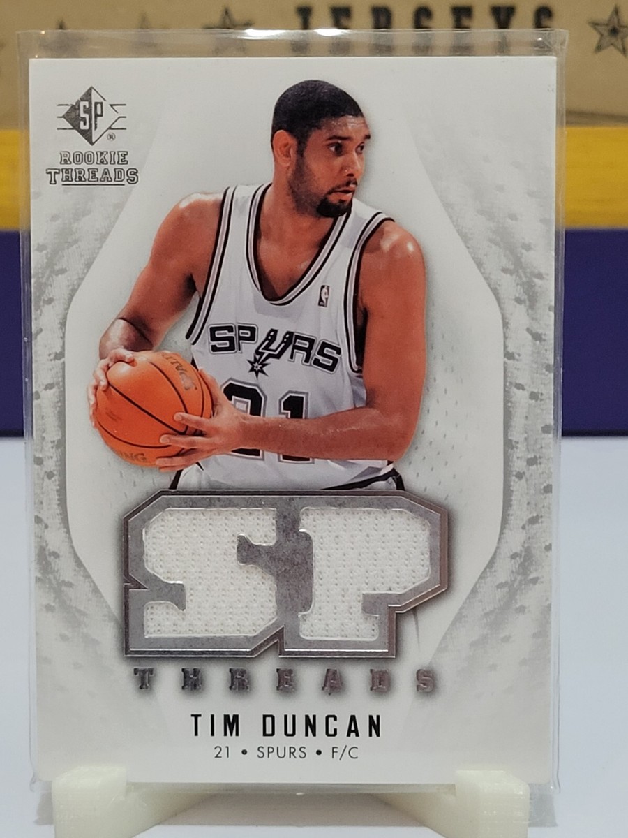 TIM DUNCAN 08/09 UPPER DECK SP THREADS GAME USED MEMORABILIA | eBay
